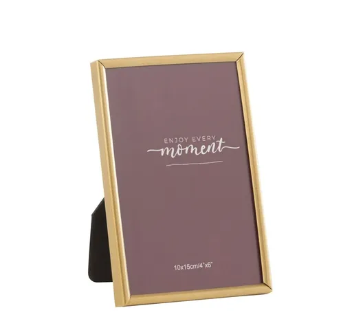Zlatý kovový fotorámeček Tracy Matt - 10,5*1*15,5 / 10*15 cm J-Line by Jolipa
