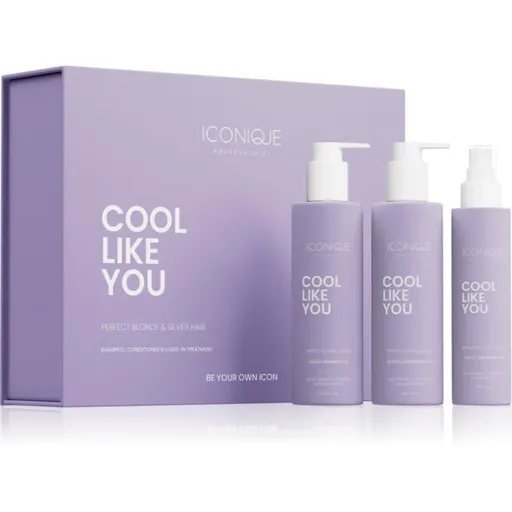 ICONIQUE Professional COOL LIKE YOU Perfect Blonde & Silver Violet Set sada neutralizující žluté tóny