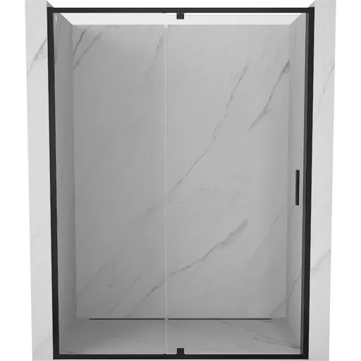 MEXEN Exo sprchové dveře křídlové 160, transparent, černá 819-160-000-70-00