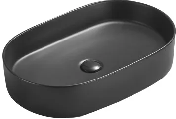 MEXEN Celia umyvadlo na desku 60x38, černá mat 22206085
