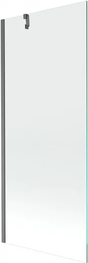 MEXEN/S Next vanová zástěna FIX 80 x 150, transparent, grafit kartáčovaná 895-080-000-00-00-66