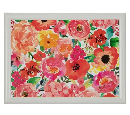 Barevný květovaný podnos na nohy Fleury Poppy - 43*33*7cm Mars & More