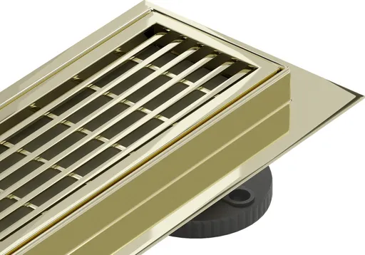 MEXEN/S Flat 360° M33 podlahový žlab otočný 80, zlatý 1533080-40