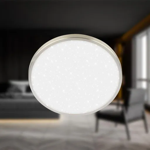 BRILONER Competo stropní svítidlo pr.24 cm - 12W, 1300lm, LED, neutrální bílá, matný nikl 3902012