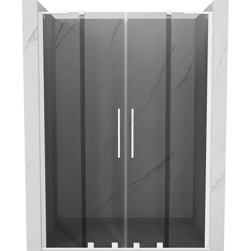 MEXEN/S Velar L Duo posuvné sprchové dveře 140, grafit, bílá 871-140-003-42-20