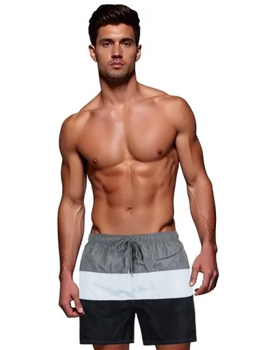 Pánské plavecké šortky šedobílé