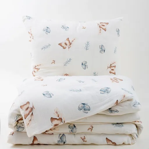 Matex Mušelínové povlečení Motýli, 140 x 200 cm, 70 x 90 cm