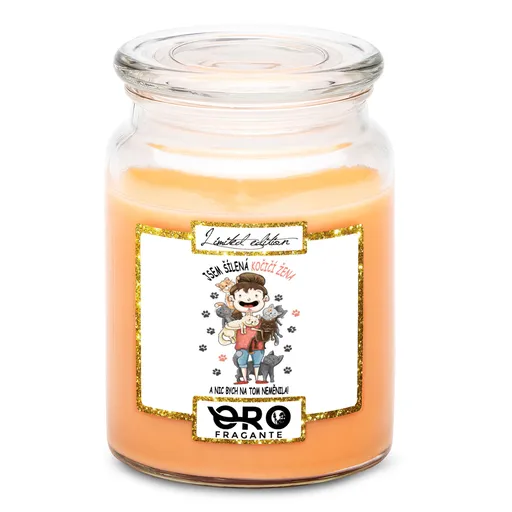 Svíčka Kočičí žena (Vůně svíčky: Tropické ovoce)