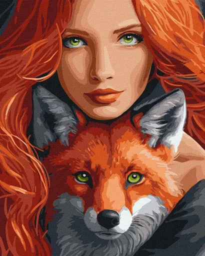 Ideyka Malování podle čísel - Ohnivá liška art_selena_ua 40 x 50 cm