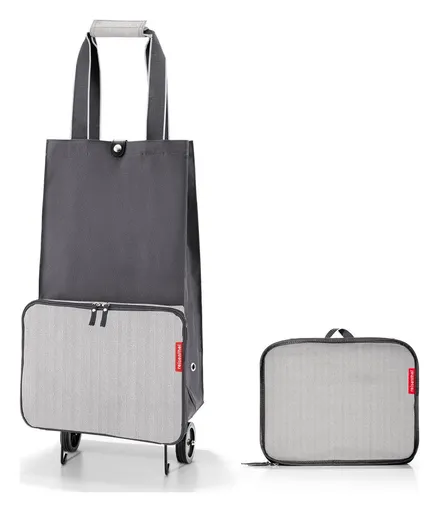 Skládací nákupní taška na kolečkách Reisenthel Foldabletrolley Herringbone Grey