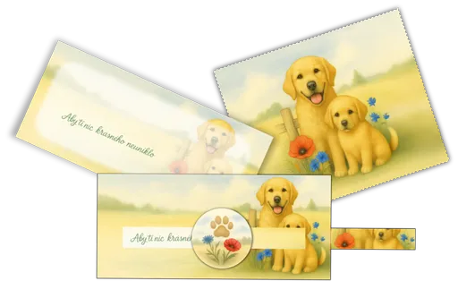 Set obálka vysouvací + čistící utěrka na brýle