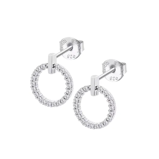 Lotus Silver Nadčasové stříbrné náušnice se zirkony LP3100-4/1