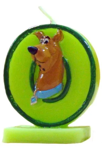 Narozeninová svíčka na dort Scooby Doo - číslo 0 - Arpex