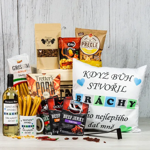 Dárková bedna pro bráchy - bílé víno