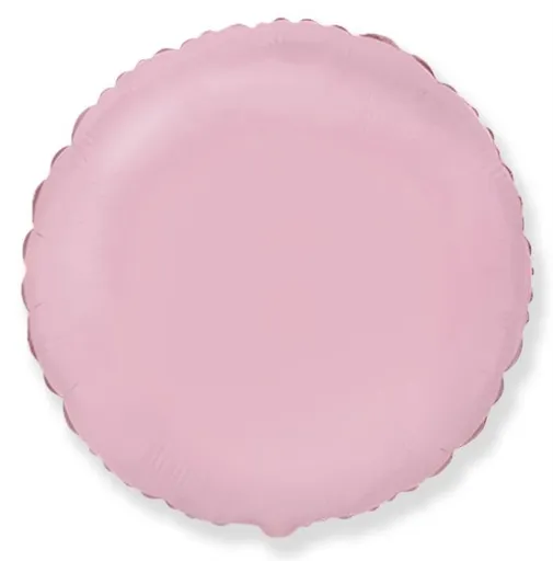 Balón foliový 45 cm Kulatý pastelově růžový - Flexmetal