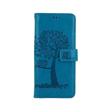 TopQ Pouzdro Realme 8 5G knížkové Tyrkysový strom sovičky 90604 (90604)