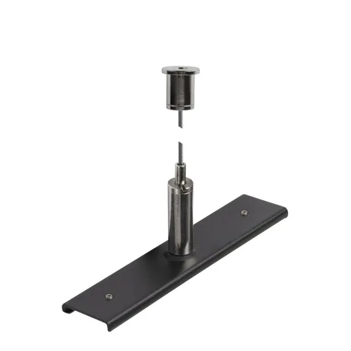 BIG WHITE (SLV) Výztužná lištová deska s nástavbovou sadou 48 V TRACK, 3m drátěné lano černá 1006603