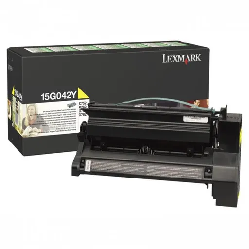 LEXMARK 15G042Y - originální toner, žlutý, 15000 stran