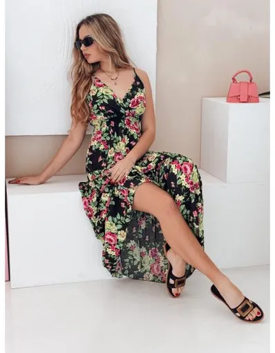 Maxi šaty MISSBLOSSY v černé barvě