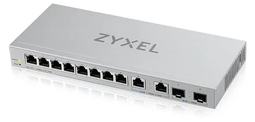 Zyxel XGS1210-12 12-port Gigabit Webmanaged Switch, 8x gigabit RJ45, 2x 2, 5GbE RJ45, 2x SFP+