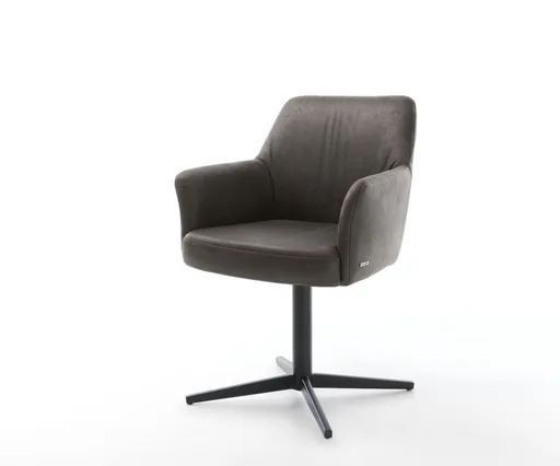 Jídelní židle Xana-Flex s područkami mikrovlákno antracit