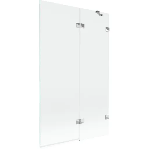 MEXEN/S Lunar vanová zástěna 2-křídlová pravá 110 x 150, transparent, chrom 897-110-100-01-00-P