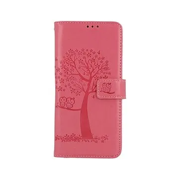 TopQ Pouzdro Realme 9i knížkové Růžový strom sovičky 71625 (Sun-71625)