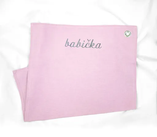 Utěrka s úchytkou s výšivkou