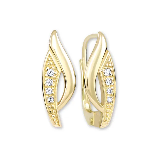 Soliter Náušnice ze žlutého zlata se zirkony 239 001 00660