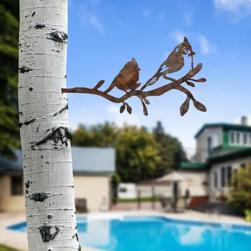 Zahradní dekorace Bird On The Branch 07 - Brown