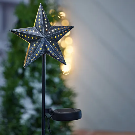 Solární kovový zápich Hvězda