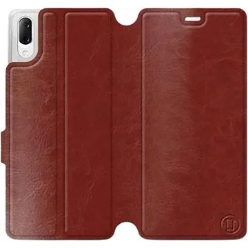 Flipové pouzdro na mobil Sony Xperia L3 v provedení  Brown&Gray s šedým vnitřkem (5903226815050)