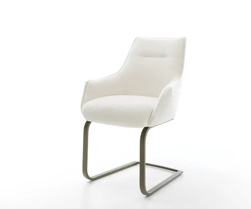 Jídelní židle Alja-Flex s područkami bouclé měkký béžová