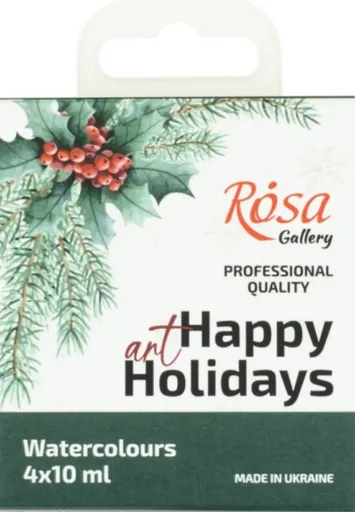 Sada akvarelových barev Rosa 4x10ml Vánoční edice 3