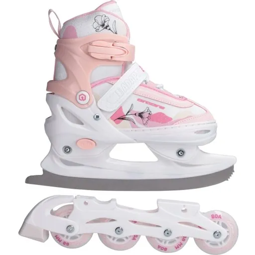 Arcore ADAPTA 2IN1 Divčí in-line a lední brusle v jednom, bílá, velikost
