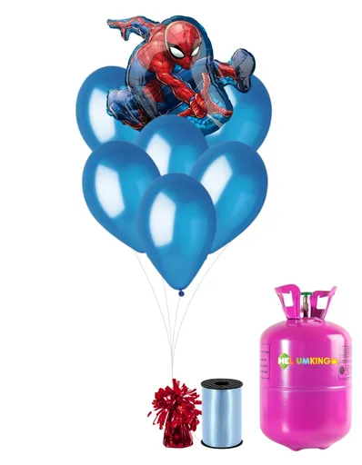 HeliumKing Helium párty set - Spiderman modrý