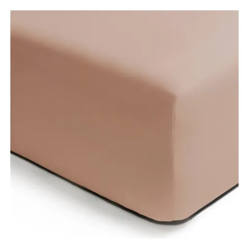 Jednolůžkové napínací prostěradlo NOA 90 x 200 cm, práškově růžová, bavlna, Clarysse