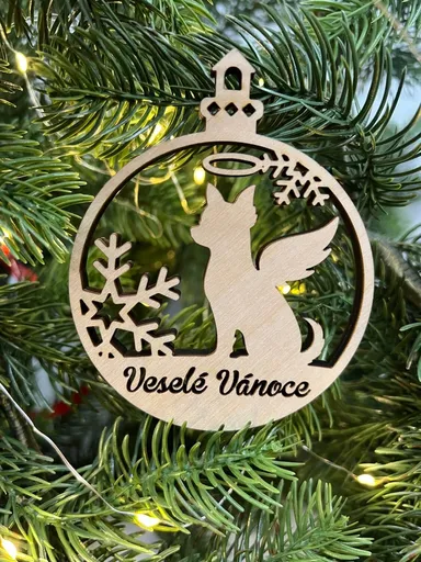 Vsepropejska Vánoční baňka s čivavou – ozdoba na stromeček Typ: Baňka 6