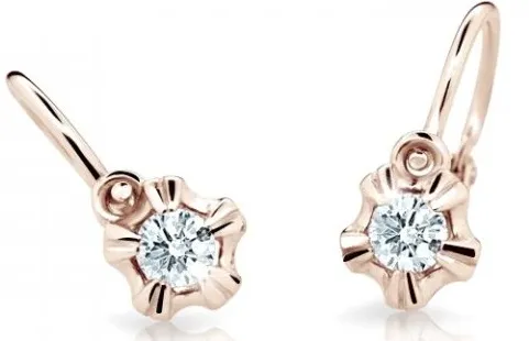 Cutie Diamonds Dětské náušnice z růžového zlata s brilianty DC2158-10-00-X-4