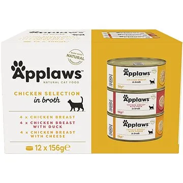 Applaws konzerva Cat Multipack Kuřecí výběr 12 × 156 g (5060481899093)