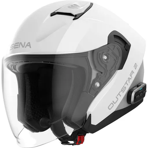 Moto přilba s headsetem SENA Outstar 2 lesklá bílá XL (61-62)