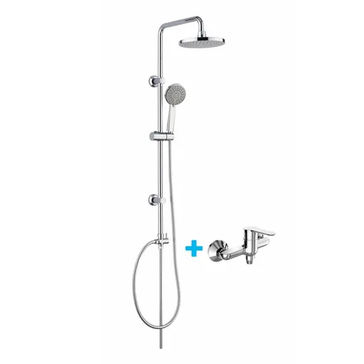 Mereo Sprchový set: Nástěnná sprchová baterie 100 mm, se sprch. soupravou, talířovou a ruční sprchou CB610AZL