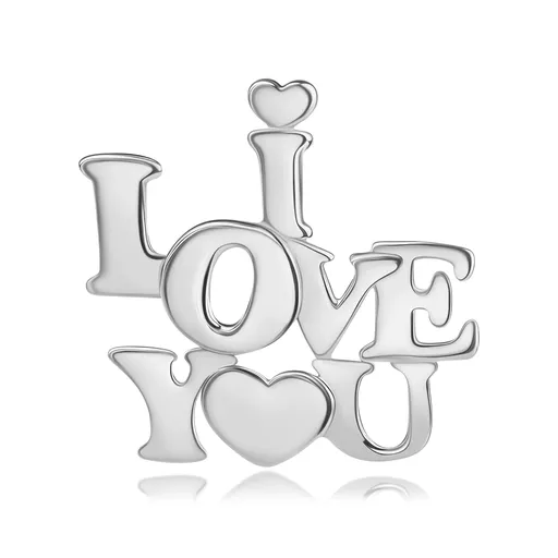 Přívěsek ze stříbra 925 - nápis zamilovaných se srdíčkem