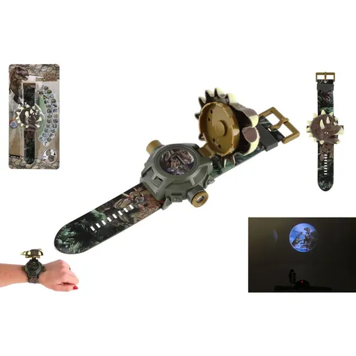 Hodinky s projektorem dinosaurus