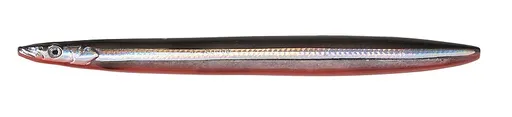 Savage gear pilker line thru sandeel black red uv 11 cm - 15 g