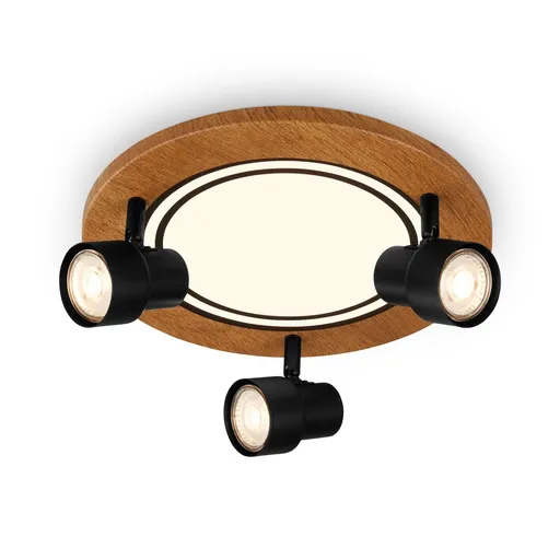 BRILONER Stropní svítidlo, 30 cm, 3x GU10, max. 9W, černá BRILO 3763035