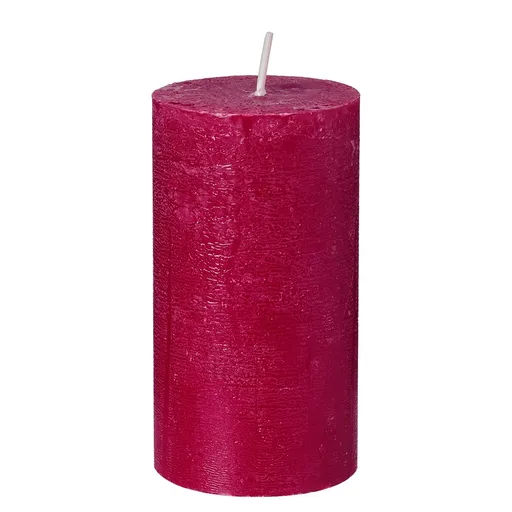 RUSTIC Svíčka 13 cm - tm. červená