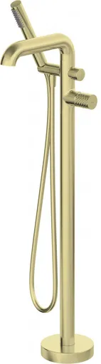 DEANTE Silia Hexa kartáčované zlato Vanová baterie, volně stojící, se sprchovým setem BHS_R17M