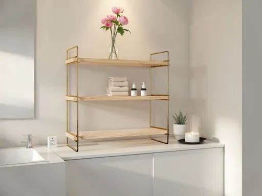 Nástěnná police Masa Üstü 3 Katlı Organizer, Servis Rafı