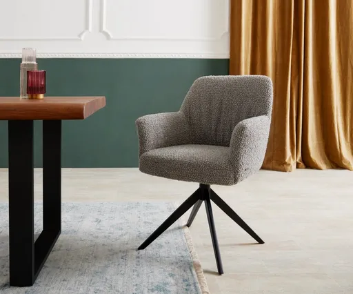 Otočná židle Xana-Flex s područkami křížová podnož široká kov